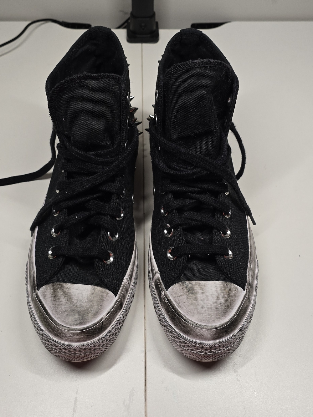 Spiked Converse Chuck Taylor High Tops – Women’s Size 9 - Picture 11 of 11